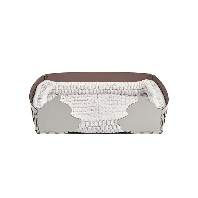 ADJ Лежанка Dog, 60x42xH15 см., цвет: устричный/пепельная роза