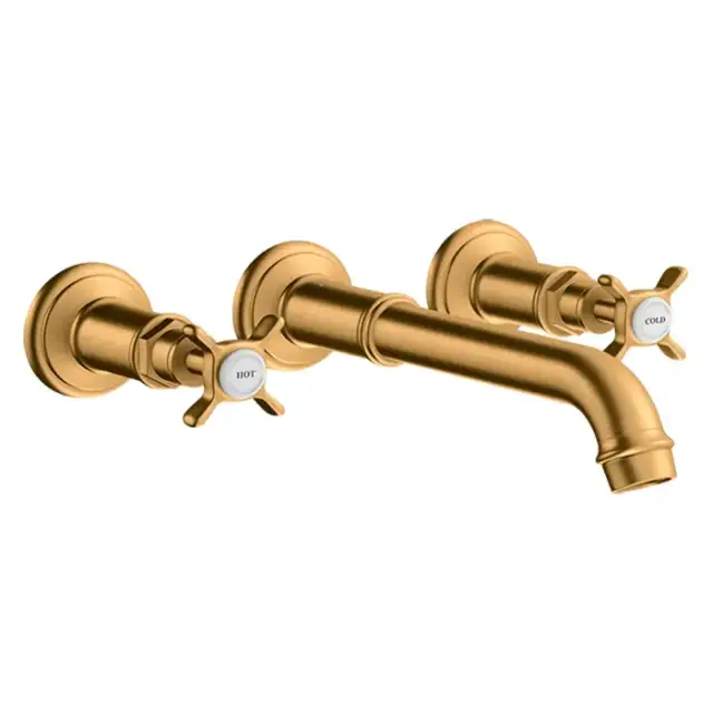 Axor Montreux Смеситель для раковины, встраиваемый, излив: 22.5см., цвет: шлифованное золото