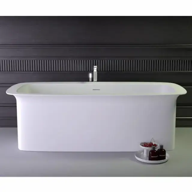 KNIEF Glam Ванна отдельностоящая  170х80x55см, со  слив переливом, цвет: белый матовый