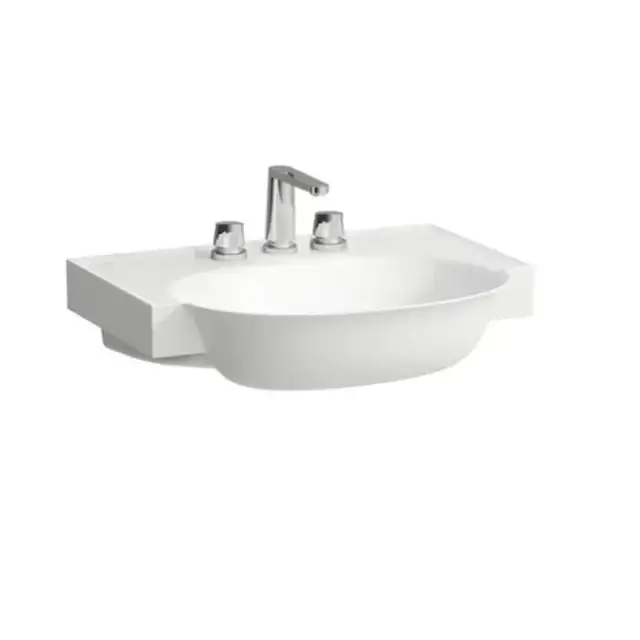 Laufen New Classic Раковина накладная 60х48х7.5см, с 3 отв., без перелива, с покрытием Clean Coat LCC, цвет: белый