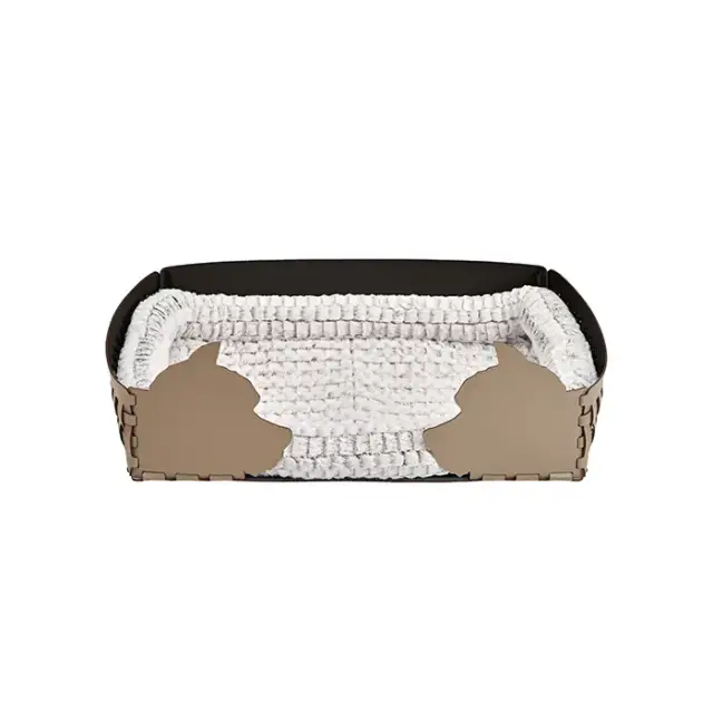 ADJ Лежанка Dog, 60x42xH15 см., цвет: капучино/шоколад