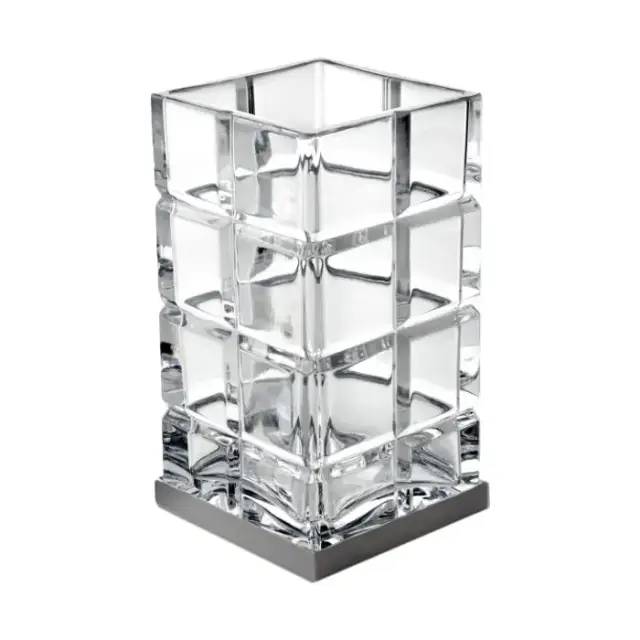 3SC Palace Стакан настольный, цвет: прозрачный хрусталь/никель сатинированный черный матовый