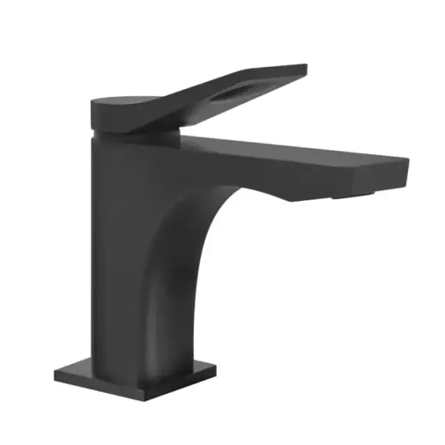 Gessi Rilievo Смеситель для раковины на 1 отв. без донного клапана h=156мм, излив 131мм , цвет: black XL
