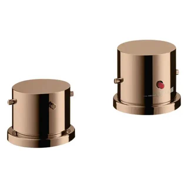 Axor Starck Смеситель на борт ванны, на 2 отв., термостатический, цвет: полированное красное золото