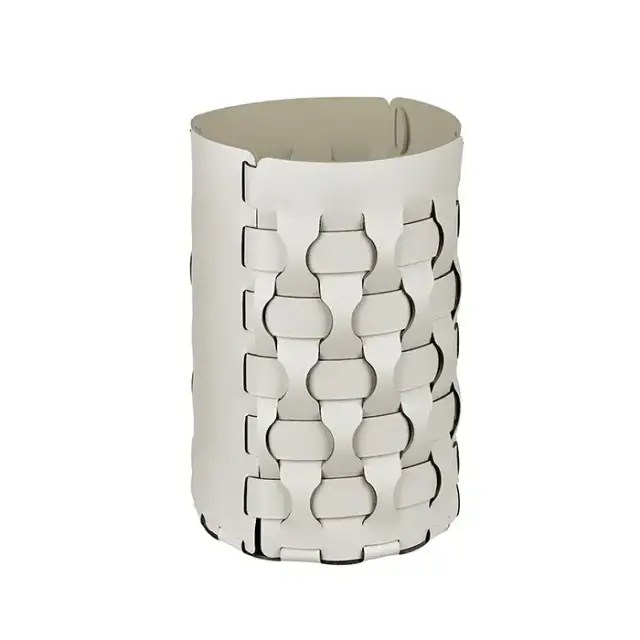 ADJ Корзина для мусора Dubai, D22xH35 см., цвет: белый/панна котта