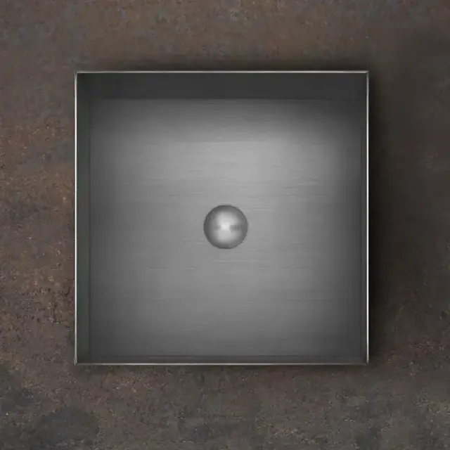 Gessi 316 Раковина 40x40 см, без отв., для установки на столешницу, без перелива, нержавеющая сталь, цвет: Steel Brushed