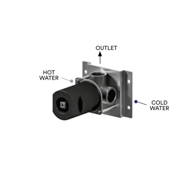 Bossini Nobu Встраиваемая часть монорычажного смесителя на 1 выход, подключение 1/2 