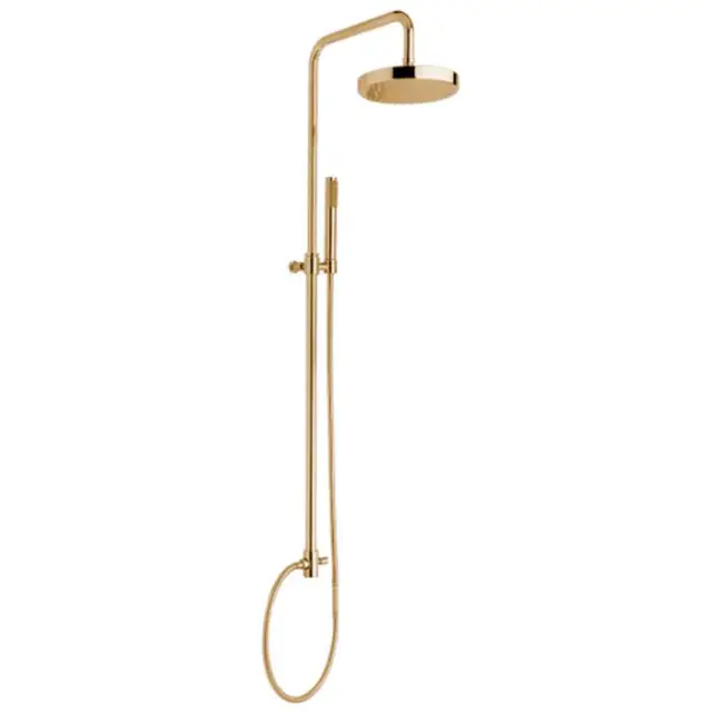 Nicolazzi Doccia Душевая стойка с верхним душем &Oslash; 20см, с переключателем и ручным душем, цвет: золото 24к