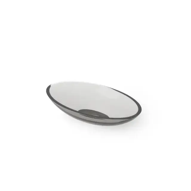 Dea Design Washbasins Раковина 60х35х10.5см., накладная, без отв., Glasstech, прозрачная смола, цвет: Smoky Black R4