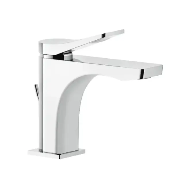 Gessi Rilievo Смеситель для раковины на 1 отв. с донным клапаном h=156мм, излив 131мм , цвет: хром