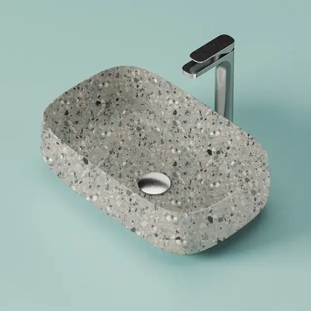 Artceram Cognac Раковина 56x41 см, без отв., накладная, цвет: dark terrazzo