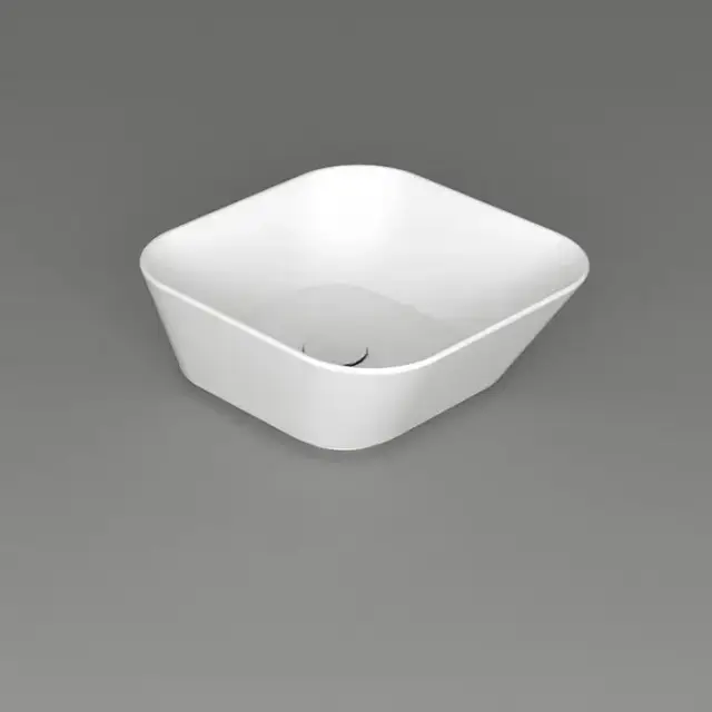 Simas Wave Раковина-чаша 42х42х16.5 см, без отв., цвет: белый