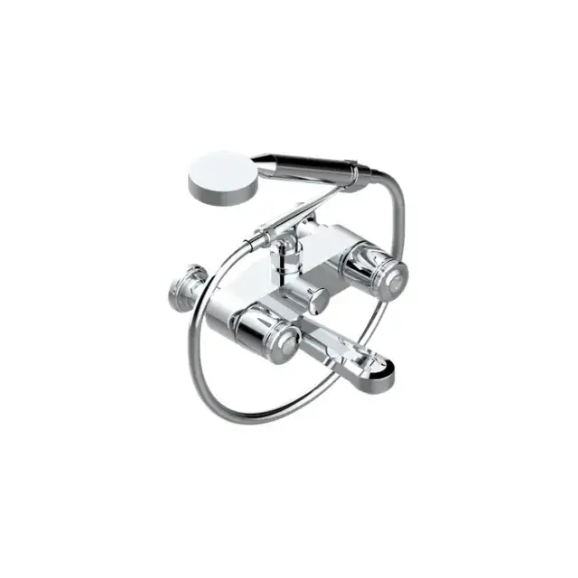 THG CORVAIR FIOR DI BOSCO Смеситель для ванны настенный, с ручным душем и шлангом 1500 мм., цвет: хром