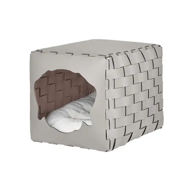 ADJ Домик для питомца Dog, 35x40xH35 см., цвет: устричный/пепельная роза