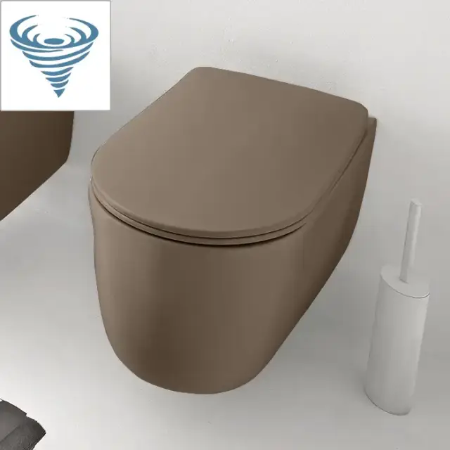 Kerasan Nolita Унитаз безободковый подвесной 55х35 см, Tornado, с креплениями WB9N, цвет: Bruno matt