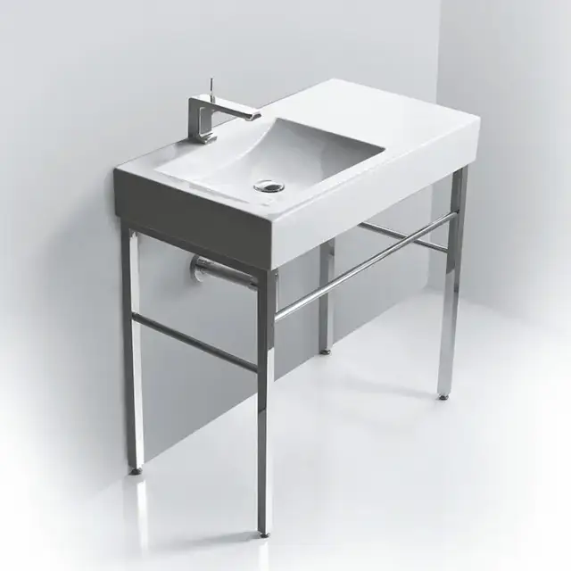 Simas Frozen Консоль 90х50см., напольная, без отв., цвет: белый