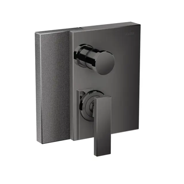 Axor Edge Смеситель для ванны, встраиваемый, алмазная огранка, внешняя часть, цвет: черный