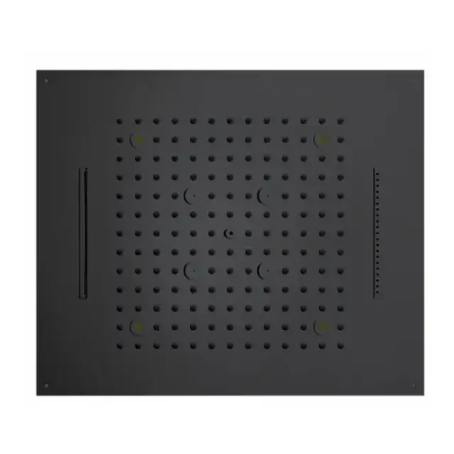 BOSSINI DREAM/4 Верхний душ 570x470 мм, с 4 LED RGB, 4 режима (дождь, каскад, водопад, туман) блок питания/управления, Cromoterapia, цвет: черный мат