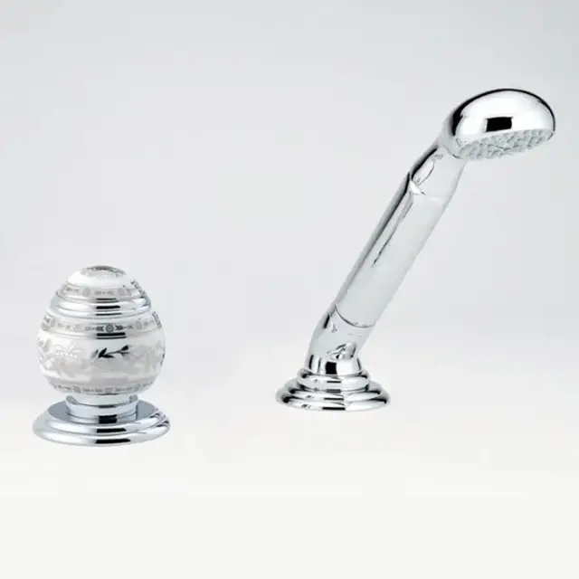 THG Marquise porcelaine blanche Ручной душ на борт ванны, 2 отв., цвет: хром/платина/белый фарфор