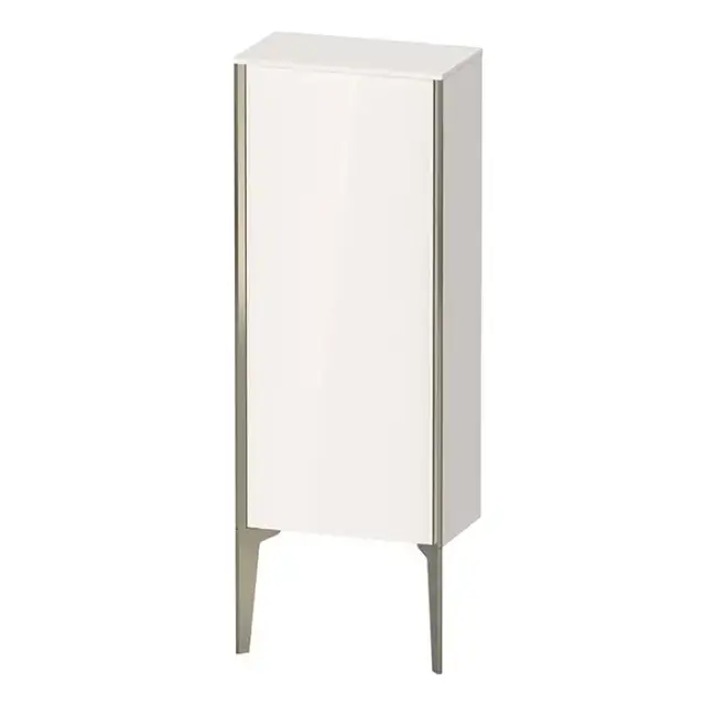 Duravit XViu Шкаф подвесной 40x24x89см, с 1 дверью, 2 стеклянными полками (петли слева), цвет: белый глянцевый/champagne matt