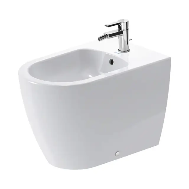 Duravit Me by Starck Биде напольное приставное 37х60 см, с 1 отв. под смеситель, с креплением, цвет: белый