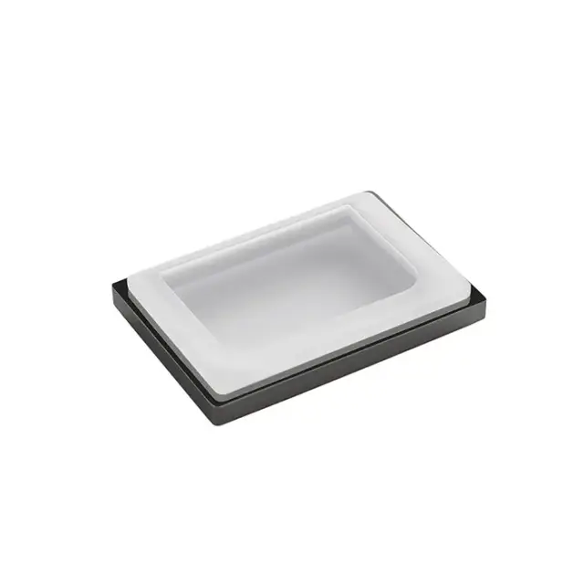 Colombo Look Мыльница настольная, цвет: PVD графит полированный/матовое стекло