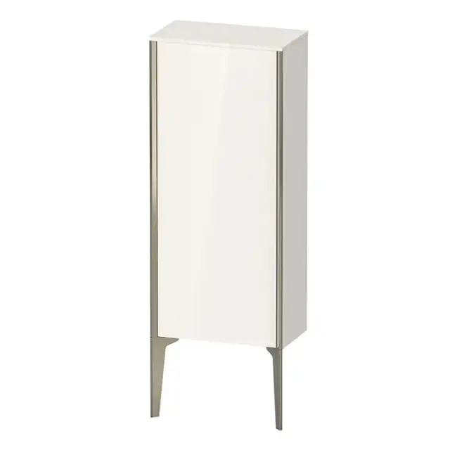 Duravit XViu Шкаф подвесной 40x24x89см, с 1 дверью, 2 стеклянными полками (петли справа), цвет: белый глянцевый/champagne matt