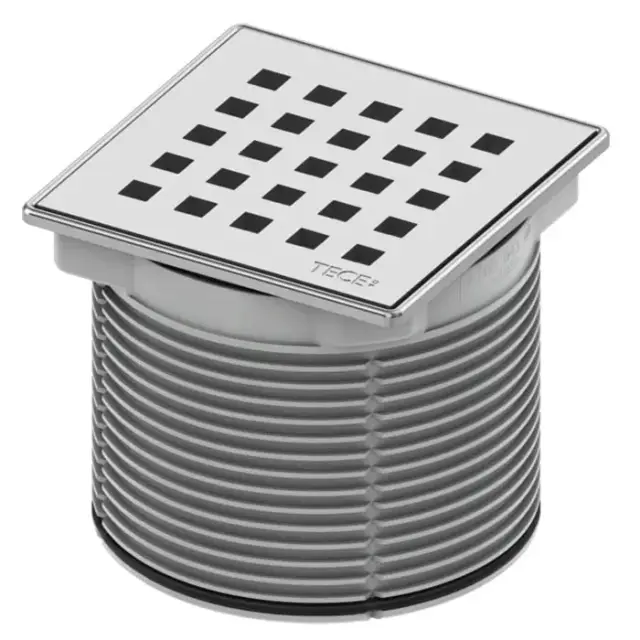 TECEdrainpoint S quadratum Декоративная решетка 100х100 мм с монтажым элементом, сталь
