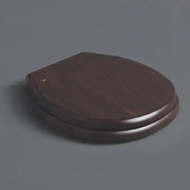 SIMAS Londra Сиденье для подвесного унитаза, дерево, цвет орех, петли - хром