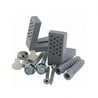 SIMAS Комплект горизонтальных крепежей для унитаза/биде с колпачками цвета хром и белый