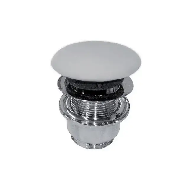 Globo Донный клапан для раковины, с переливом, click-clack, цвет: белый матовый