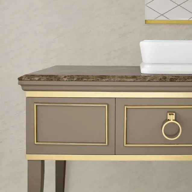 Столешница с отверстием под накладную раковину, 137*56*h2, мрамор emperador dark