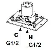 Встраиваемая часть для напольного смесителя AY902SA, AY902LU, AY903SA, AY903LU