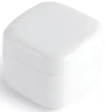 Баночка с крышкой 10*10*9h белая керамика