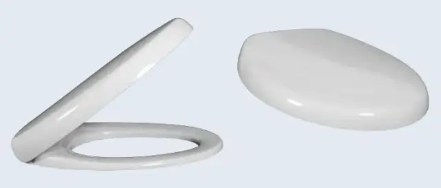 Сиденье-крышка для компакта с системой закрытия soft closing, 38.5*44.5, duroplast, star white / крепление - хром