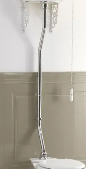 Труба соединительная для высокого бачка, d3.5*h149, хром