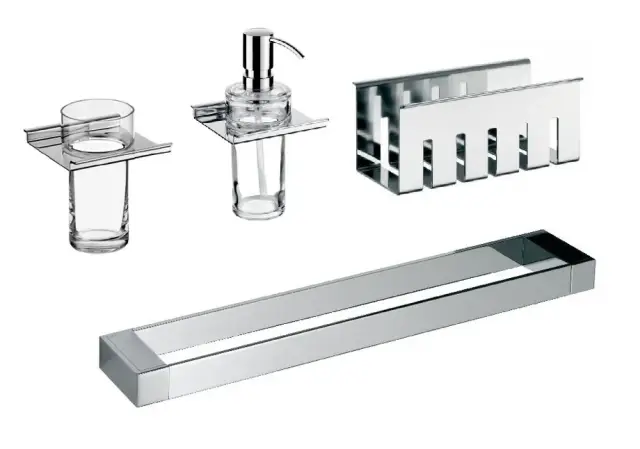 Аксессуар для ванной EMCO Emco liaison 1766 001 46 + 1721 001 31 + 1720 001 30 + 1745 001 31 хром / стекло прозрачное