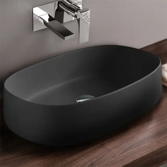 Раковина Art Ceram COGNAC 55 COL003.17;00 черный матовый