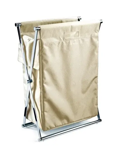 Корзина для белья Decor Walther CROSS WB 0507750 структура - хром, ткань - бежевый нейлон (cream)