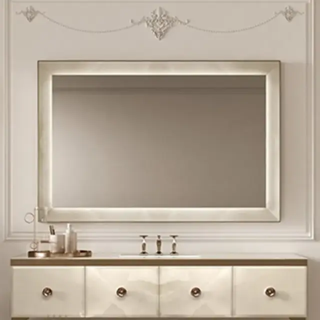 Зеркало для ванной Milldue LOSANNA 3470 onice gold 94, acciaio bronzo 91