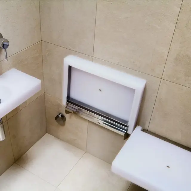 Сиденье для ванной Effe MINI HA 65 00 0001 структура - сталь нержавеющая /термостойкая смола, цвет - белый