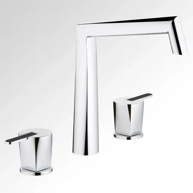 Смеситель для раковины THG Metamorphose G6C.A02.151 хром./карбон.