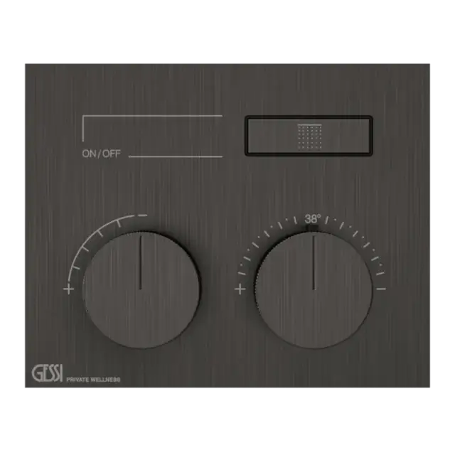 Термостат Gessi HI-FI 63002#707 Black Metal Brushed PVD