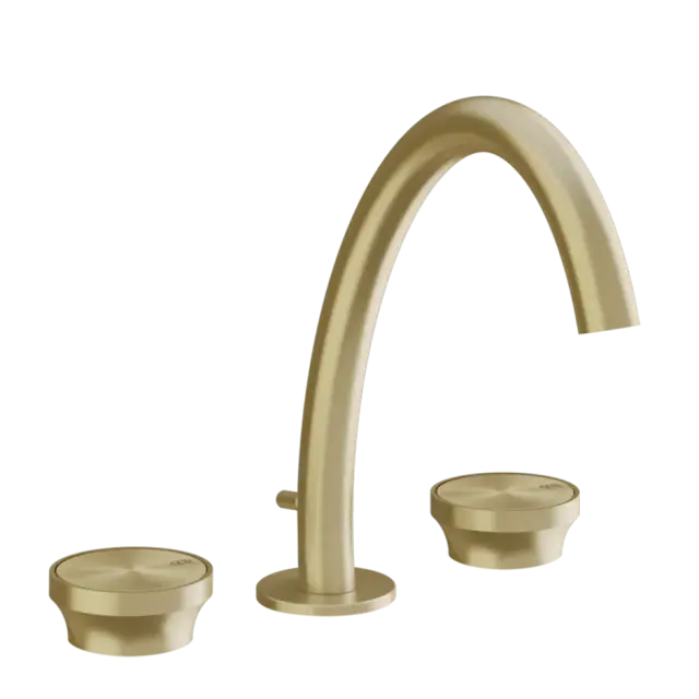 Смеситель для раковины Gessi ORIGINI 66013#727 цвет-браш.латунь PVD