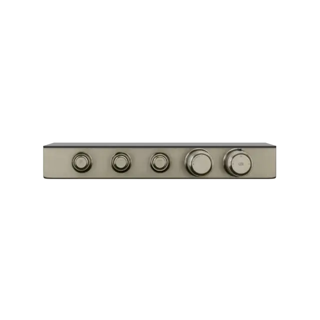 Термостат Gessi HI-FI ECLECTIC 65254#149 FINOX BRUSHED NICKEL, полочка-черное стекло