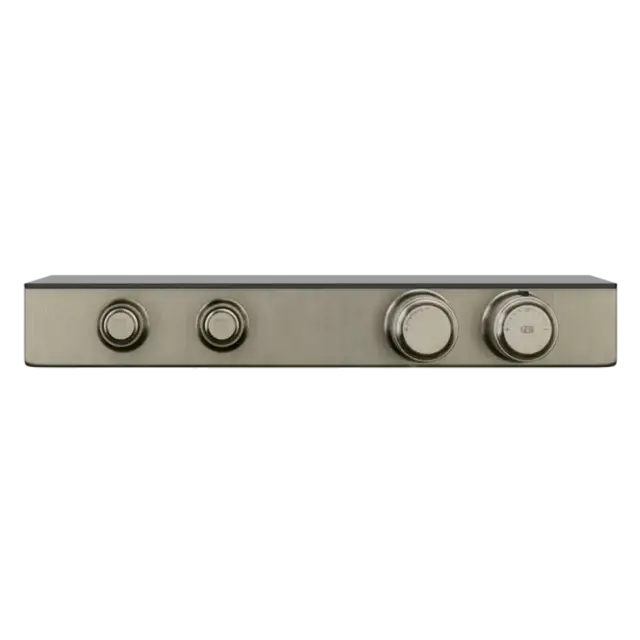 Термостат Gessi HI-FI ECLECTIC 65252#149 FINOX BRUSHED NICKEL, полочка-черное стекло