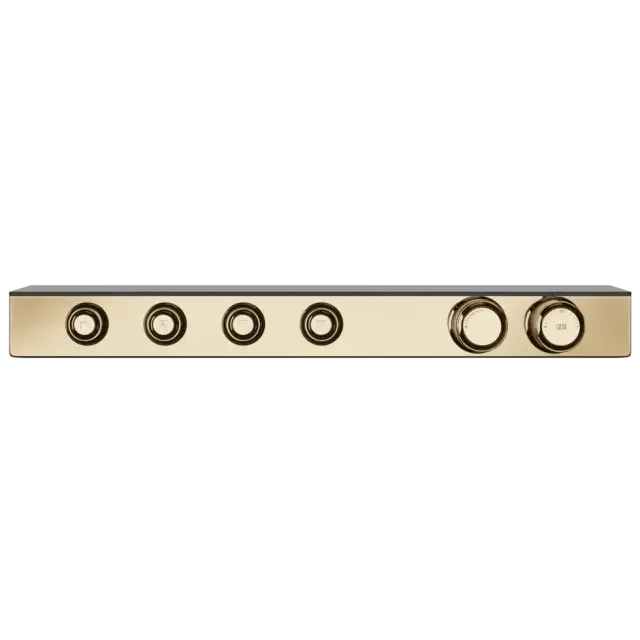 Термостат Gessi HI-FI ECLECTIC 65256#735 Warm Bronze PVD, полочка-черное стекло