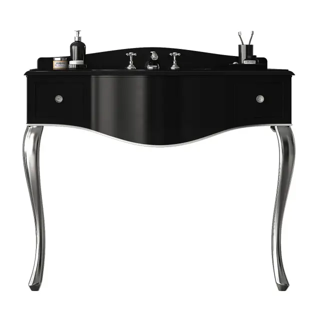 База под раковину Devon&Devon Audrey AUDREY C ножки хром, столешница черный бельгийский мрамор