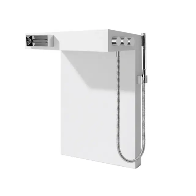 Напольный смеситель Dornbracht Elemental spa nota 25963770-00+35946970-90 цвет-хром/белый