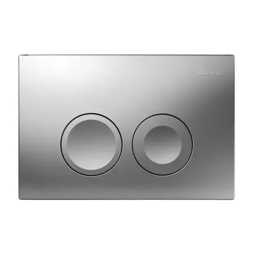 Клавиша двойного смыва, хром матовый